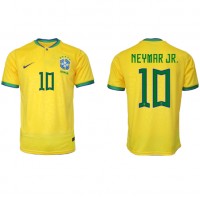 Camiseta Brasil Neymar Jr #10 Primera Equipación Replica Mundial 2022 mangas cortas